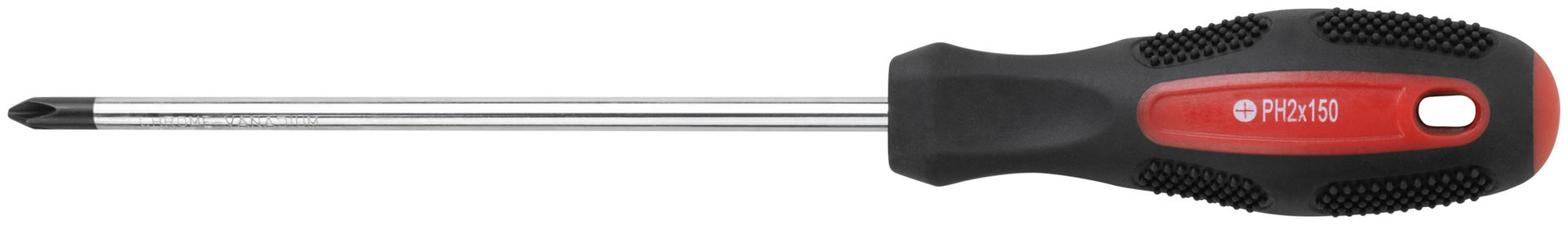 Отвертка Мастер, CrV сталь, прорезиненная ручка 6х150 мм РН2 (53778)