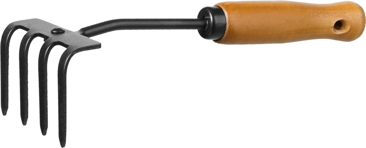 Садовые грабли ProLine, 64х100х270 мм, 4-х зубые, деревянная ручка GRINDA 421515