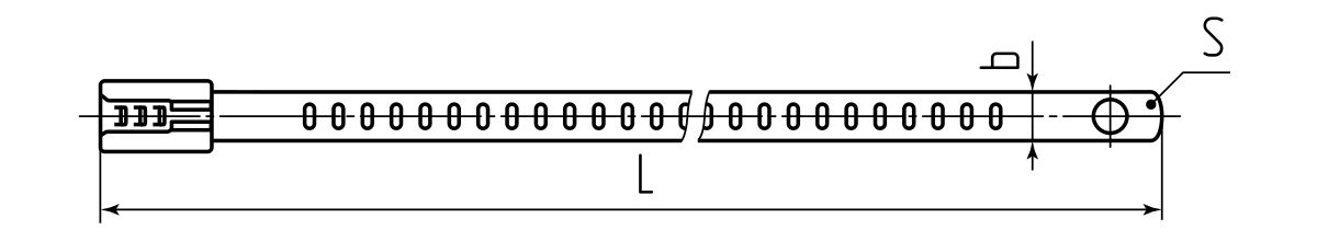 Стяжка стальная СКЛ-П (316) 7х600 (Fortisflex) (74159)