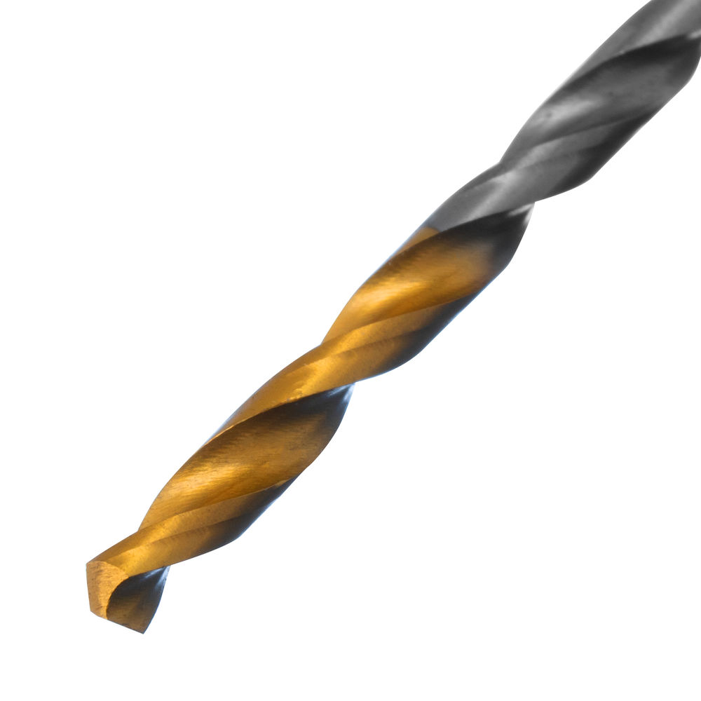 Сверло спиральное по металлу 2,5 x 57 мм, Р6М5, Golden Tip , 2шт. Denzel (718224)