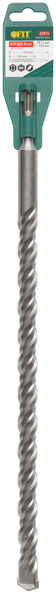 Бур по бетону SDS PLUS с двойной резьбой 22х450 мм (32971)