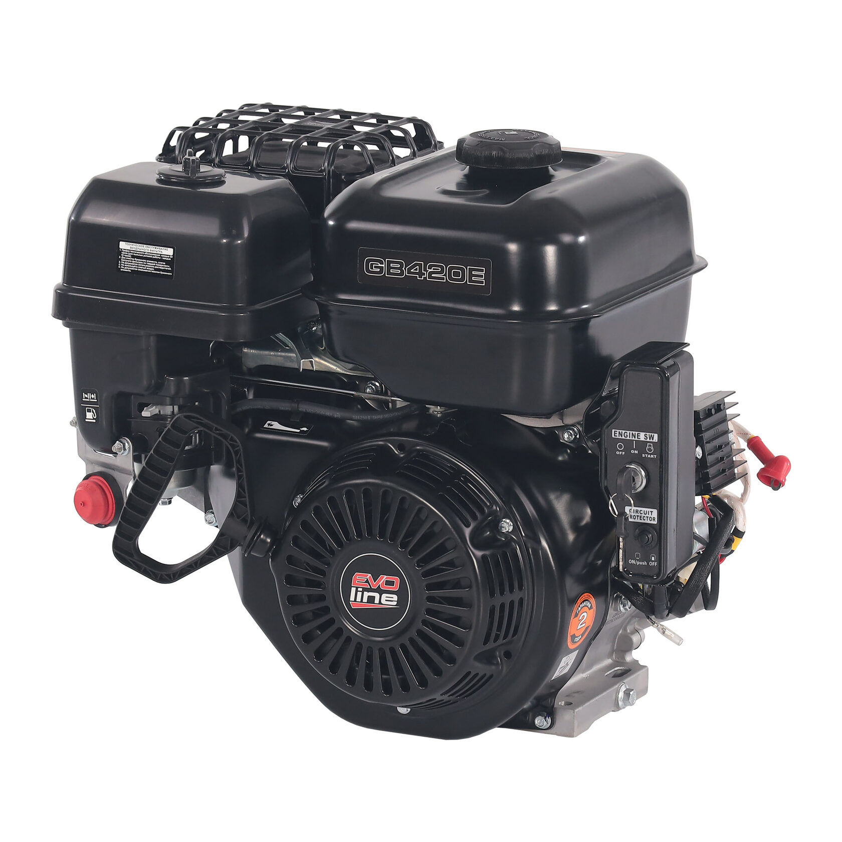Двигатель бензиновый EVOline GB 420 E 25 мм (произведено Zongshen)