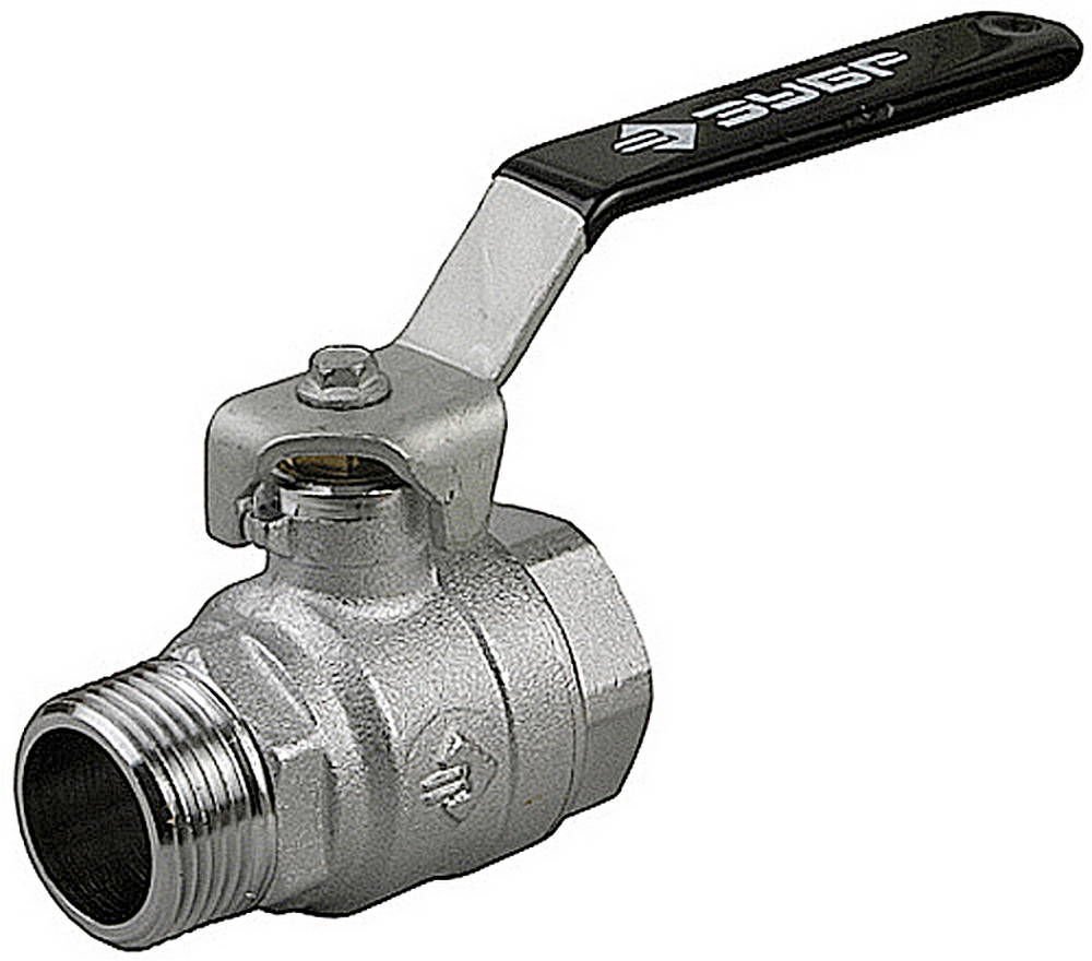 Шаровой кран d 1/2, ручка-рычаг ЗУБР 4-51321-C-1/2