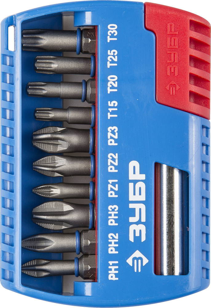 Набор бит с магнитным адаптером 11 шт ЗУБР 26051-H11