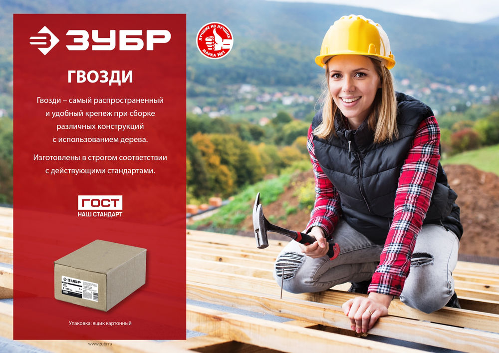 Гвозди ершеные 60 x 3.1 мм, 5 кг ЗУБР 305130-060