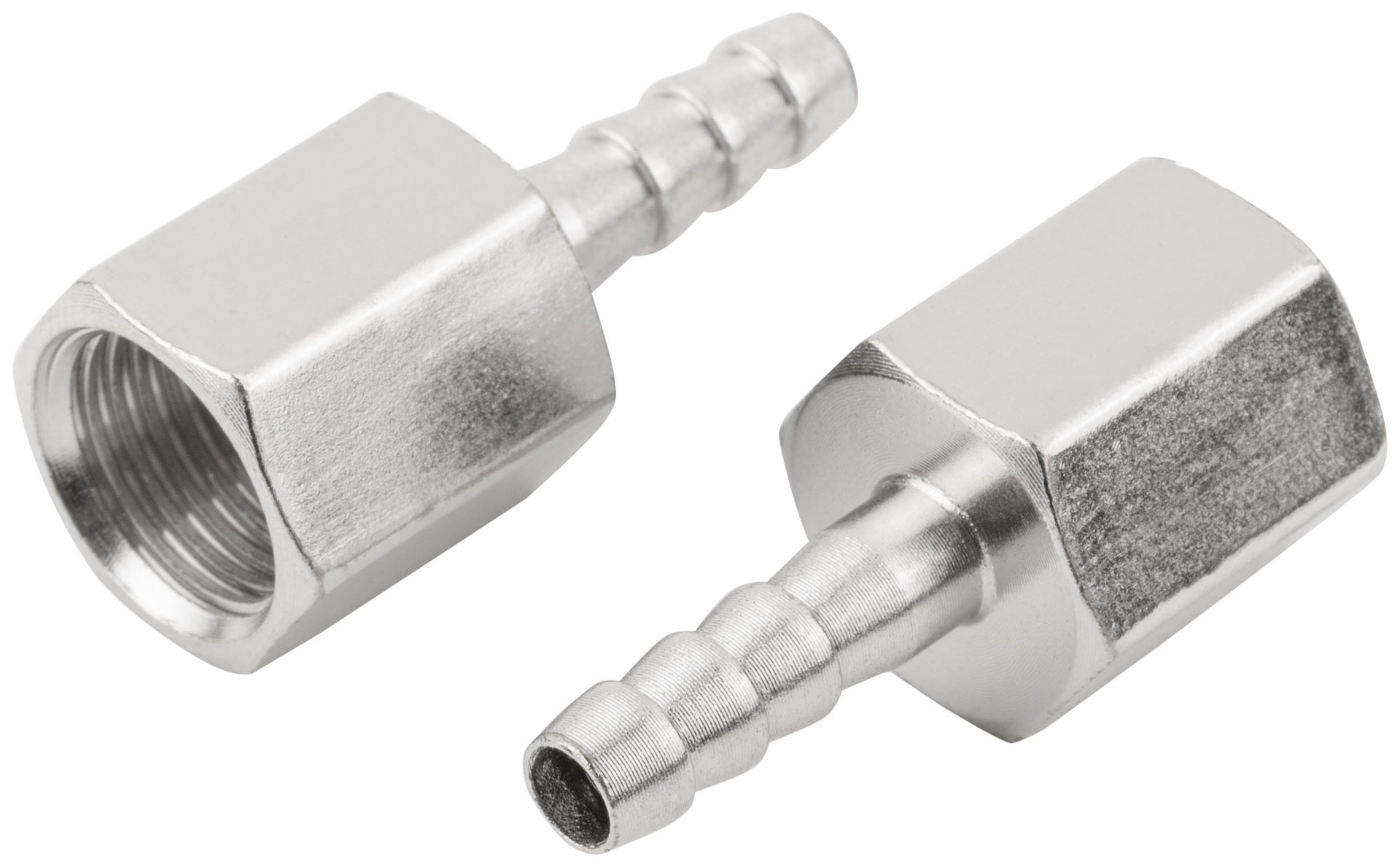 Адаптеры-соединители елочка 6 мм - внутренняя резьба 1/4, 2 шт. (81274)