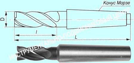 Фреза концевая d45,0х 63х221 к/х Р6М5 Z=6 КМ5