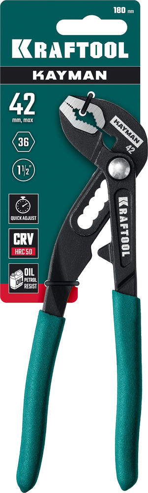 Переставные клещи KAYMAN, 180 мм KRAFTOOL 22353-18