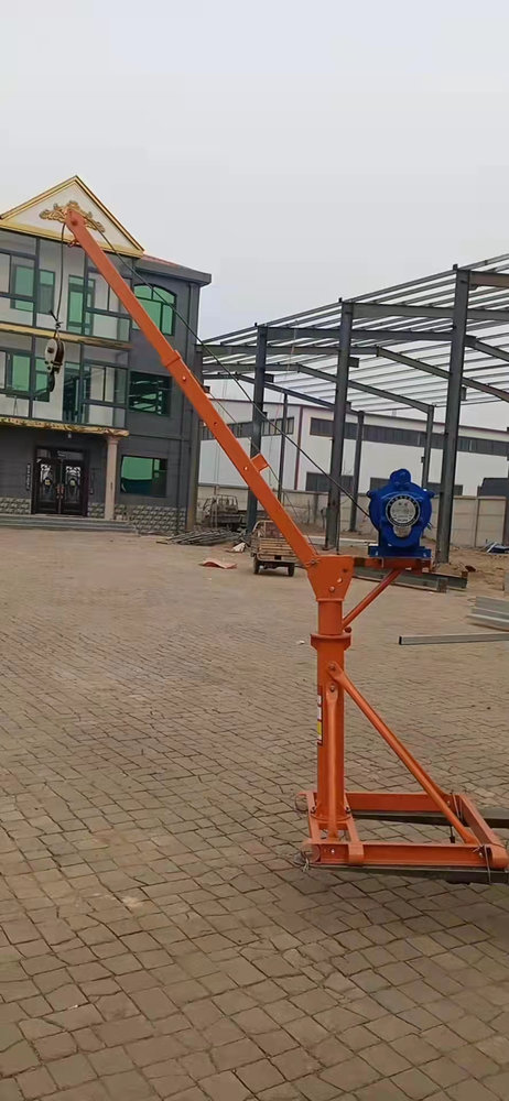 Мини-кран строительный TOR KM 300/500 кг 60/30 м с поворотной стрелой и электролебедкой (220В) (1024010)