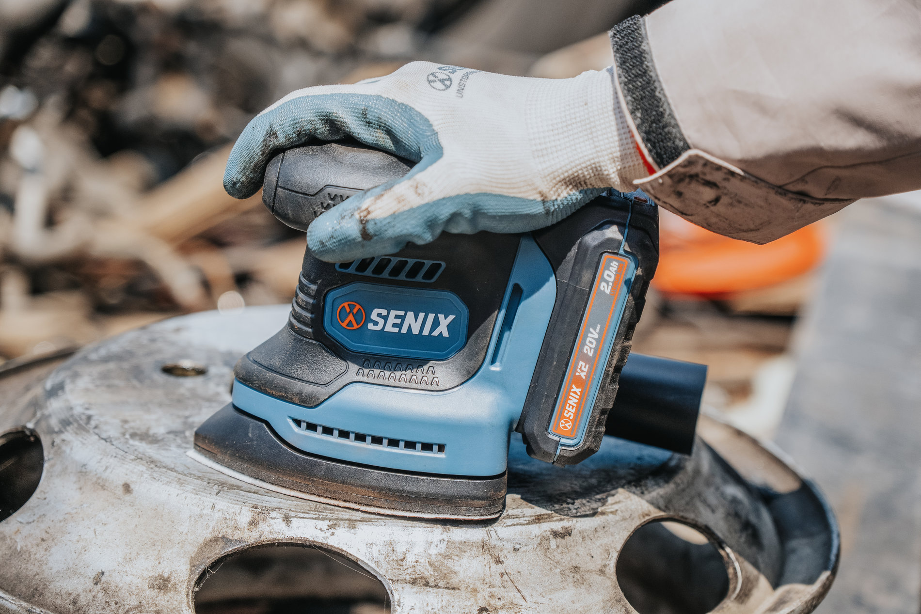 Дельта шлифмашина, с 1 АКБ, 1 ЗУ X2 20В