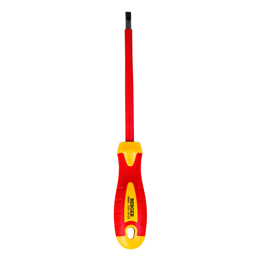 Отвертка шлицевая SL1.2x6.5x150mm диэлектрическая до 1000V BERGER