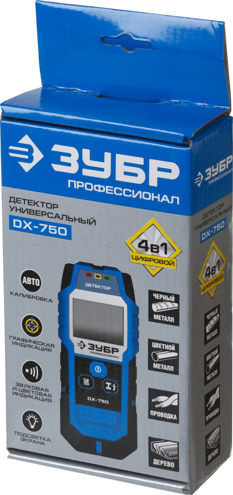 Универсальный детектор проводки 100 мм DX-750 ЗУБР Профессионал 45260