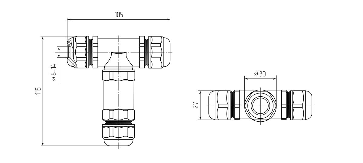 Коннектор кабельный FFC-33/5Р-IP68 (Fortisflex) (89670)
