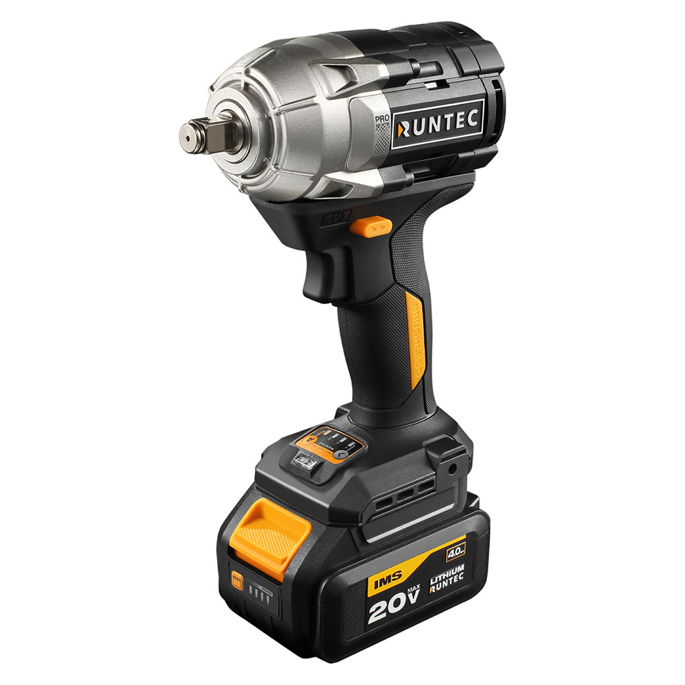 Гайковерт ударный аккумуляторный PRO 1/2, 20В, 2*4Ач, 750Нм RUNTEC RT-IW750