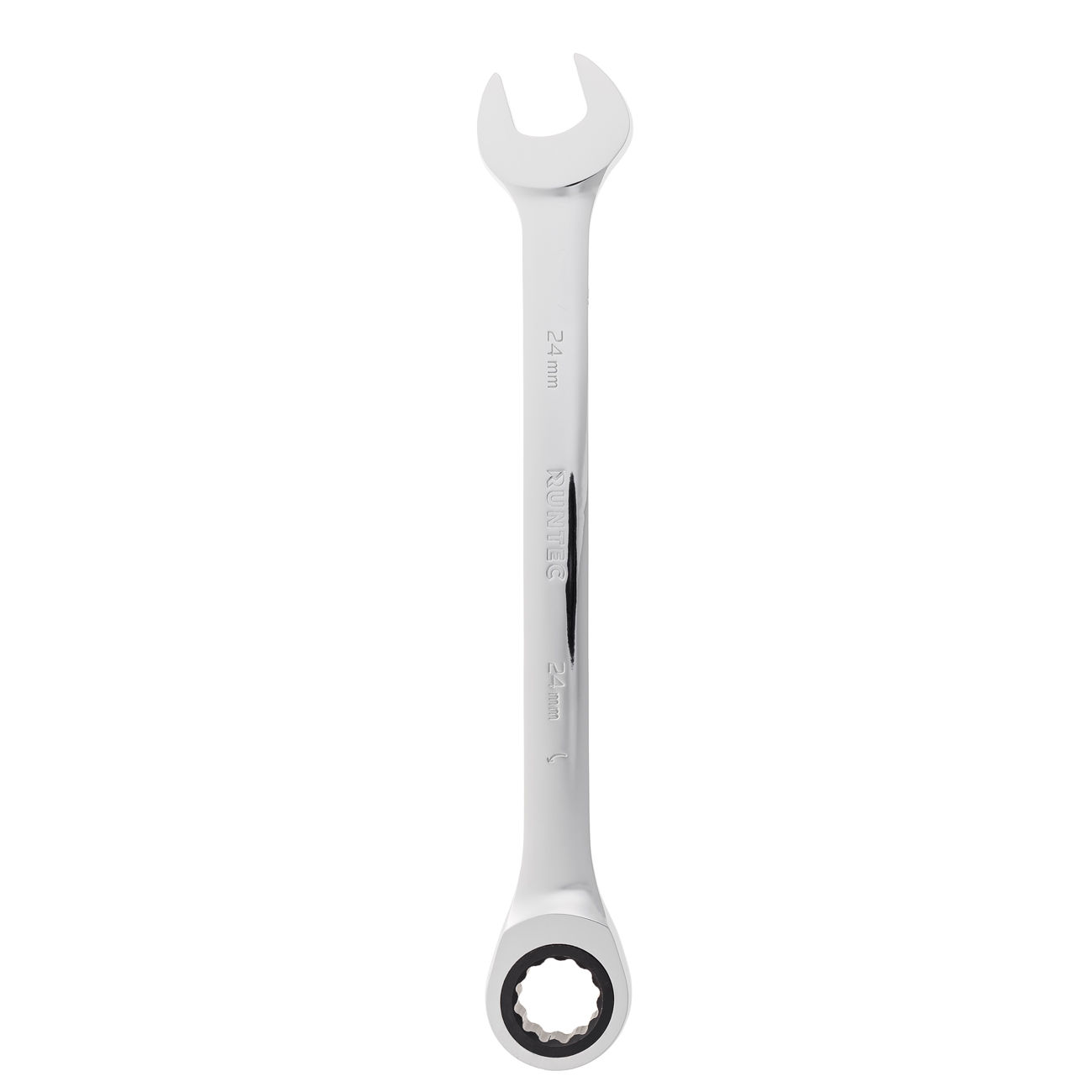 RUNTEC RT-WR24T120 Ключ комбинированный трещоточный RUNTEC CrV, 120 зубцов, 24 мм (RT-WR24T120)