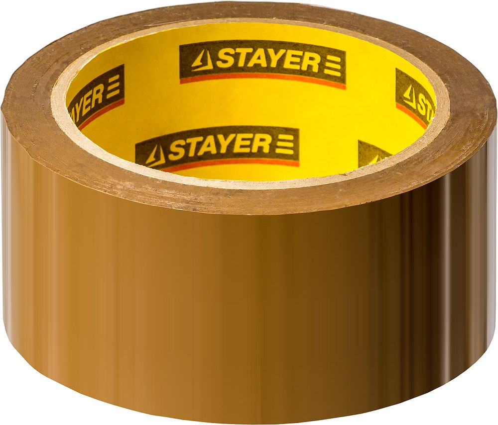 Лента клейкая 48 мм, 60 м, 45 мкм, коричневая STAYER 1207-50