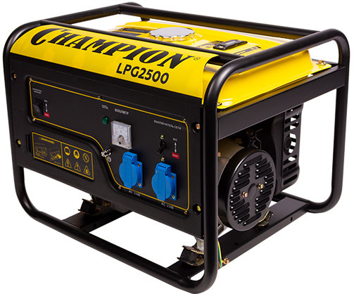 Генератор CHAMPION LPG2500 (бензин+газ 2/2,3кВт 15л 12В 41,5кг) (LPG2500)