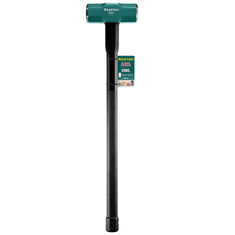 Кувалда 5 кг со стальной удлинённой обрезиненной рукояткой Steel FORCE KRAFTOOL 2009-5