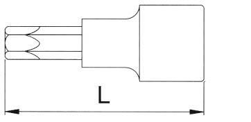 Головка торцевая с вставкой torx T70 L=100 мм 1/2 Licota H4T070A