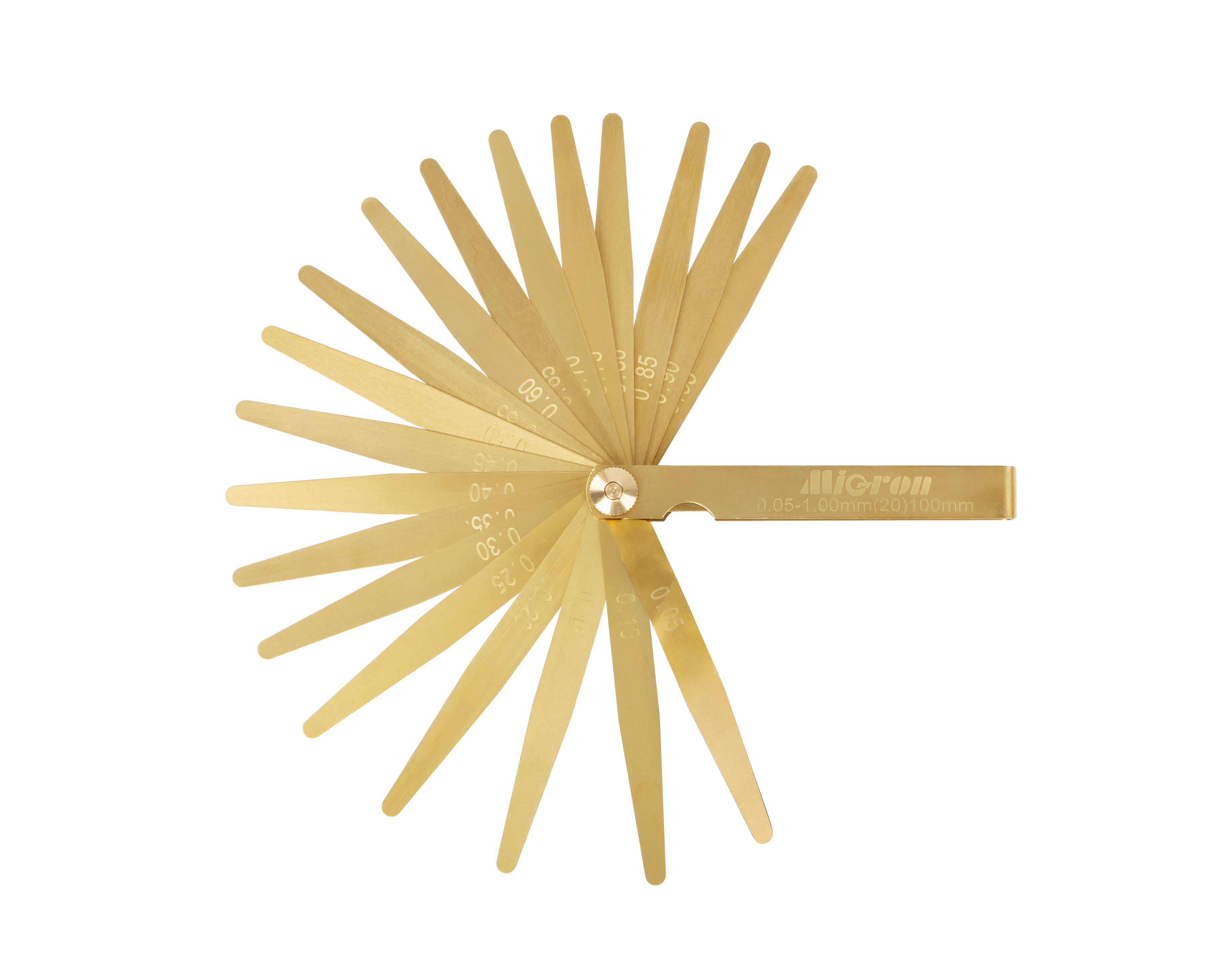 Набор щупов 0,05-1 L=100 20шт. латунь Micron