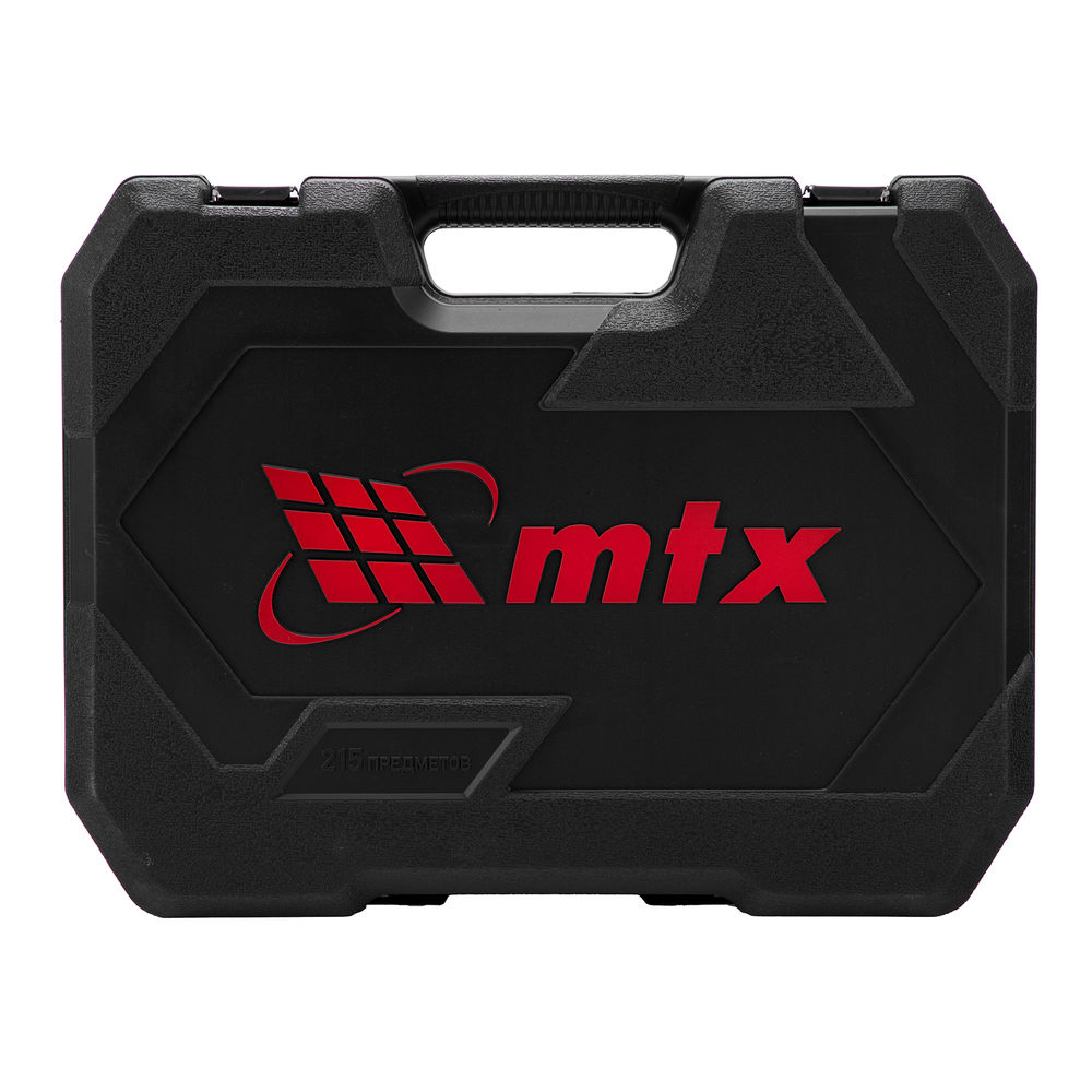 Набор инструментов, 1/2, 3/8, 1/4, пластиковый кейс 215 предметов MTX