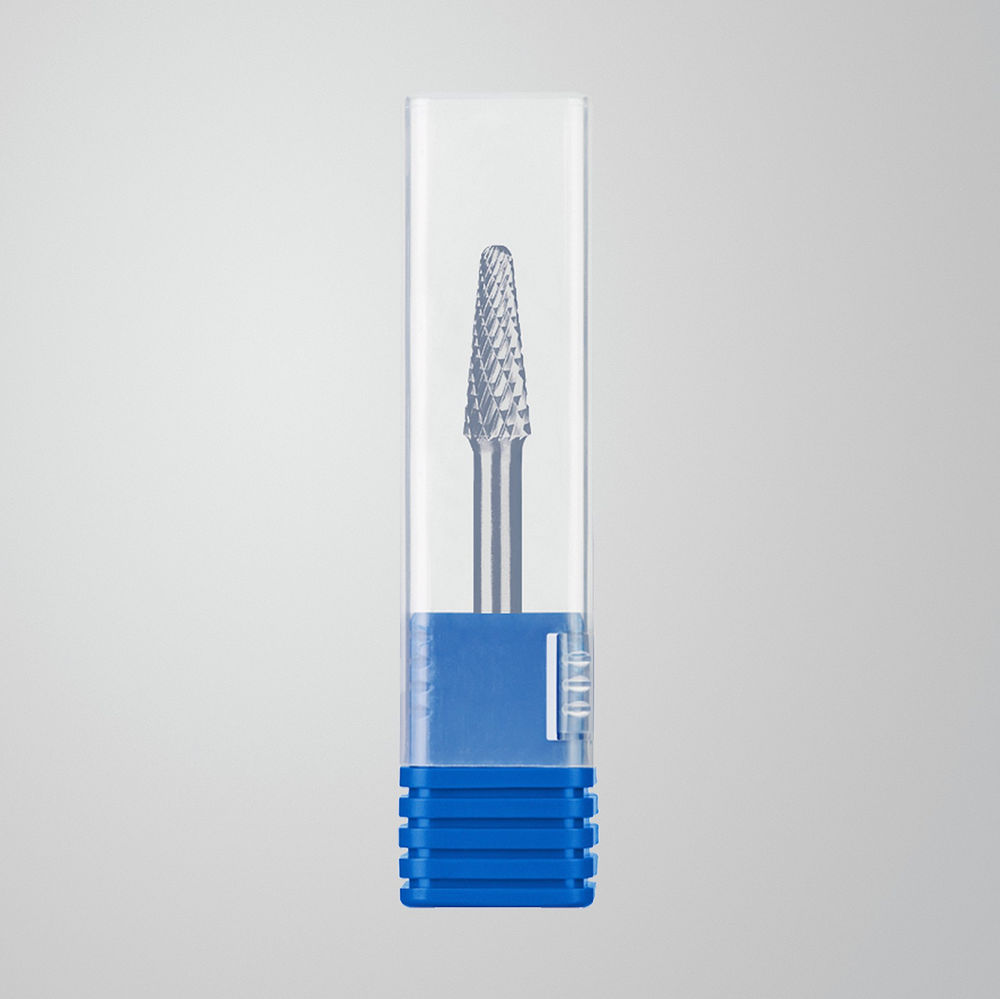 Борфреза твердосплавная 8?22 мм тип L конус с закругленным углом 28° радиус 1.4 мм хв-к 6 мм Профессионал ЗУБР 28810-8-22