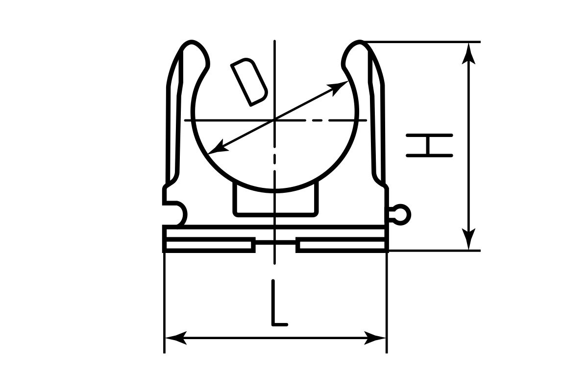 Крепеж-клипса КМП 16 (бел) (Fortisflex) (103950)
