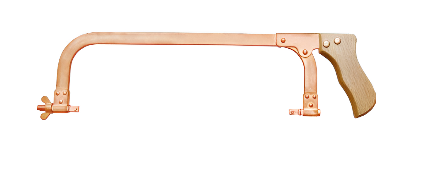 Рамка ножовочная 300 деревянная ручка, искробезопасный сплав AlCu 270-1002, HORTZ