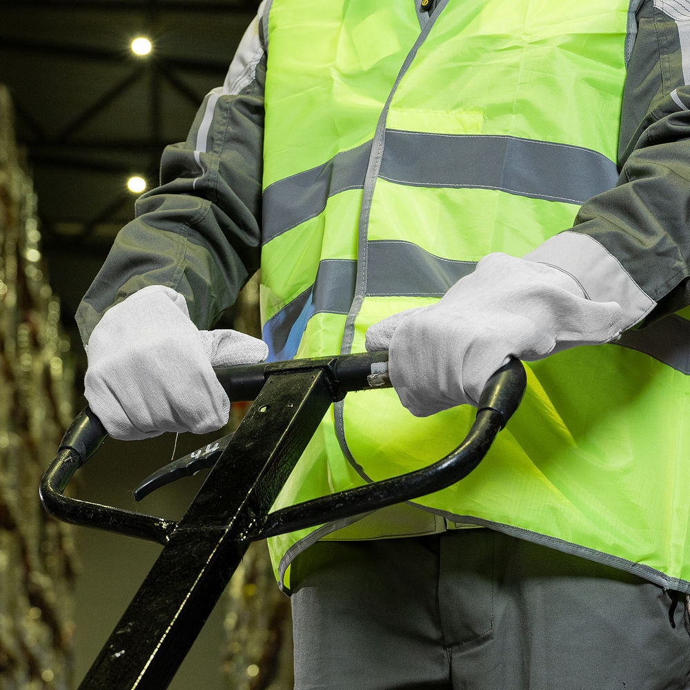 Рукавицы х/б с наладонником из ПВХ, 1 размер Сибртех (68145)