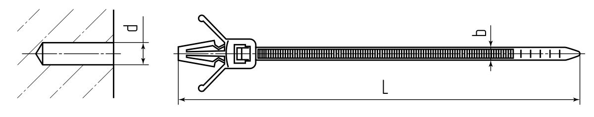 Стяжка нейлоновая КСДп 2.5x100 (бел) (100шт) (Fortisflex) (64772)