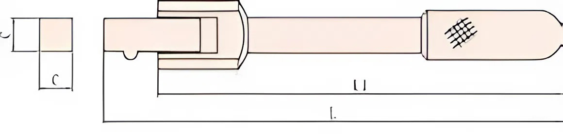 Вороток для т/г. 190 3/8 шарнирный искробезопасный сплав BeCu 118-1002 HORTZ