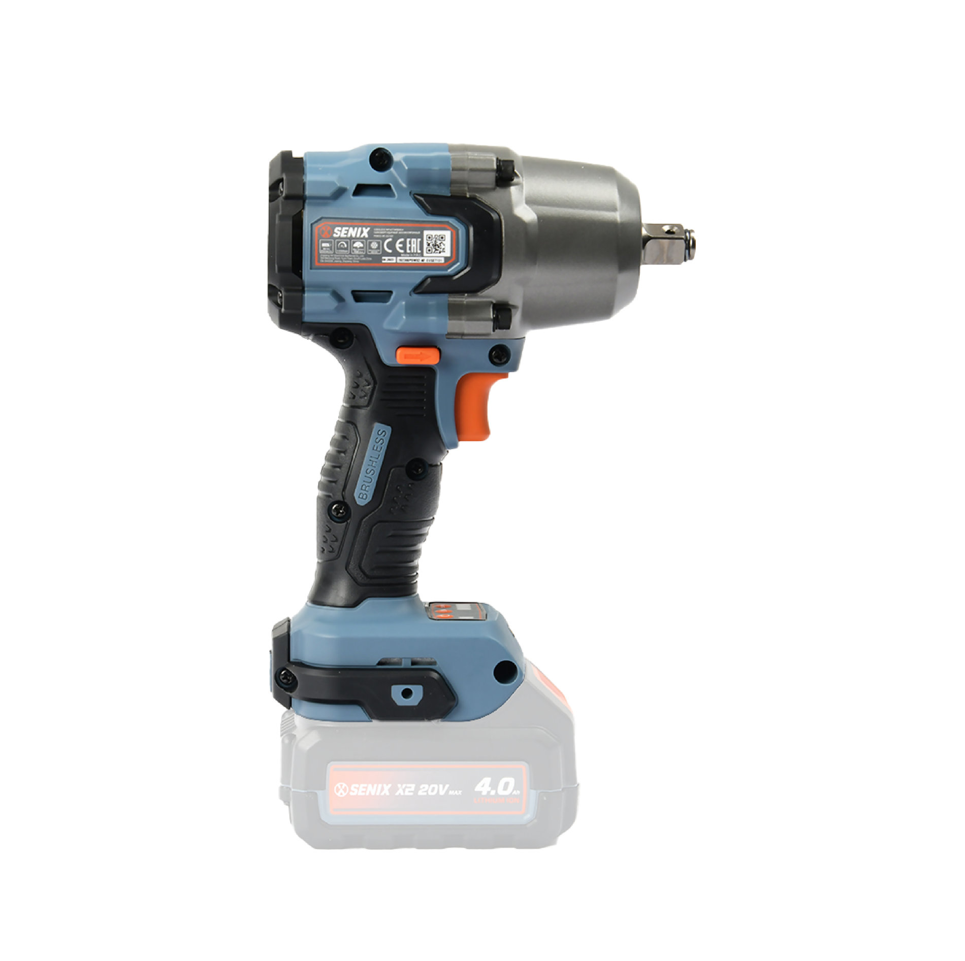 Импульсный гайковерт 1/2, 750 Нм, 1х4Ач, без АКБ и ЗУ X2 20В