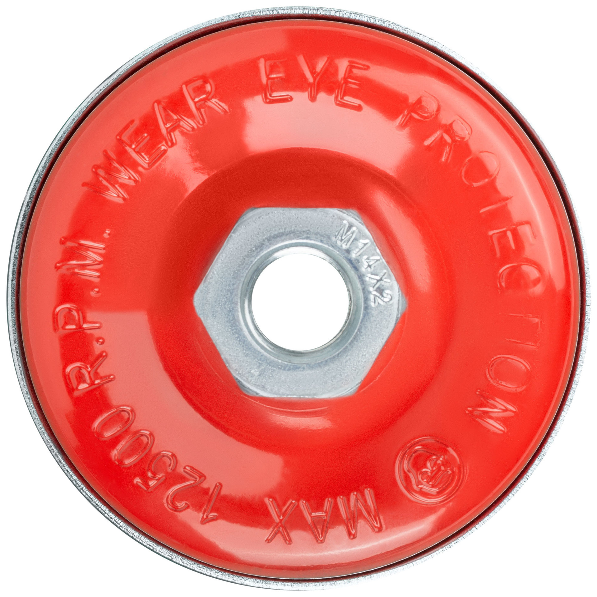 Корщетка-чашка, гайка М14, стальная витая проволока с бандажом, Профи 75 мм (39507)