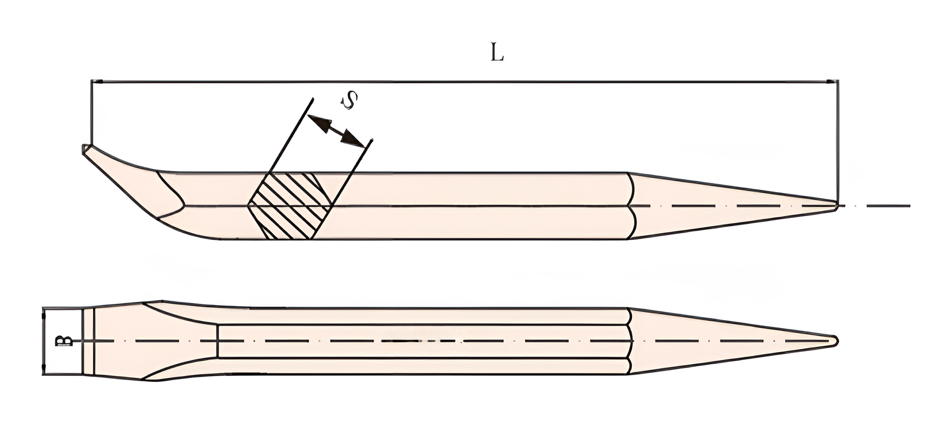 Лом монтажный шестигранный ф35х1000 мм AlCu искробезопасный 237B-1014, HORTZ