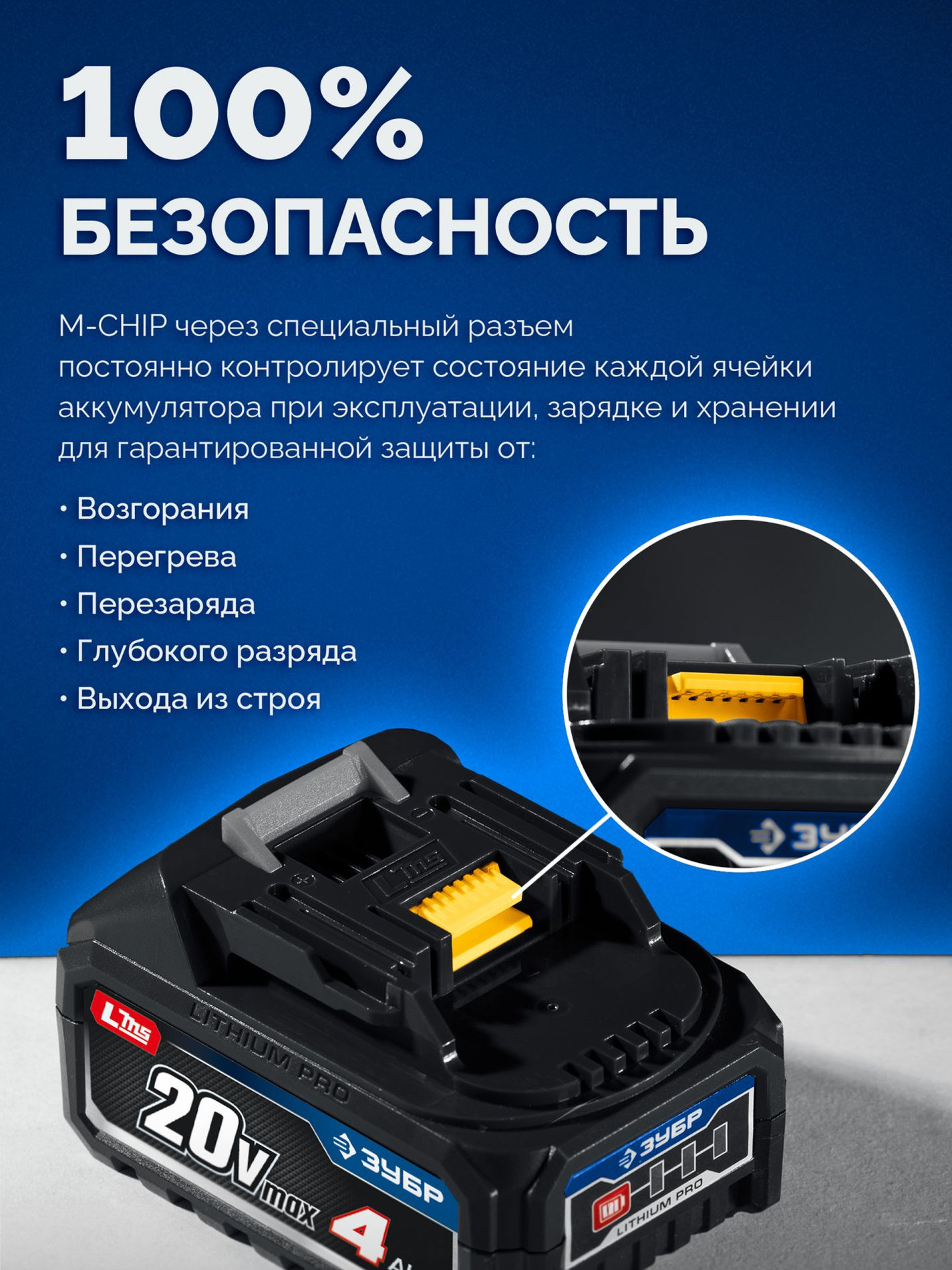 ЗУБР 20 В, d82 мм, без АКБ (LMS), редукторная мини-УШМ, Профессионал (AB-80-700)