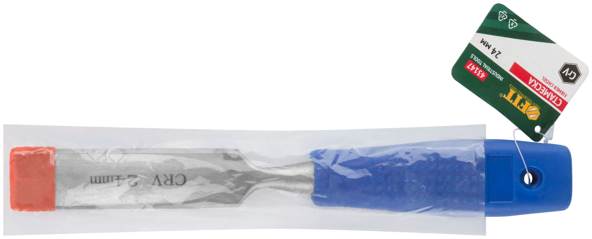 Стамеска CrV полукруглая с пластиковой ручкой 24 мм