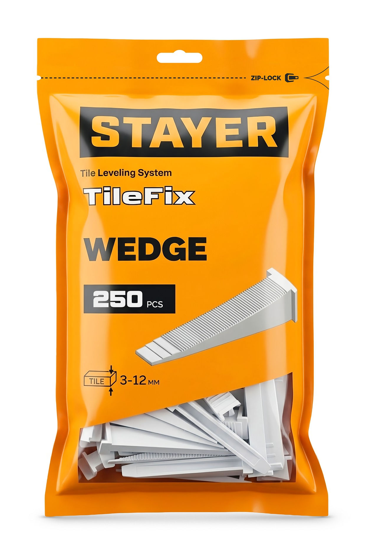 STAYER СВП TileFix, клин 250 шт, система выравнивания плитки ?ворота? (33849-250)