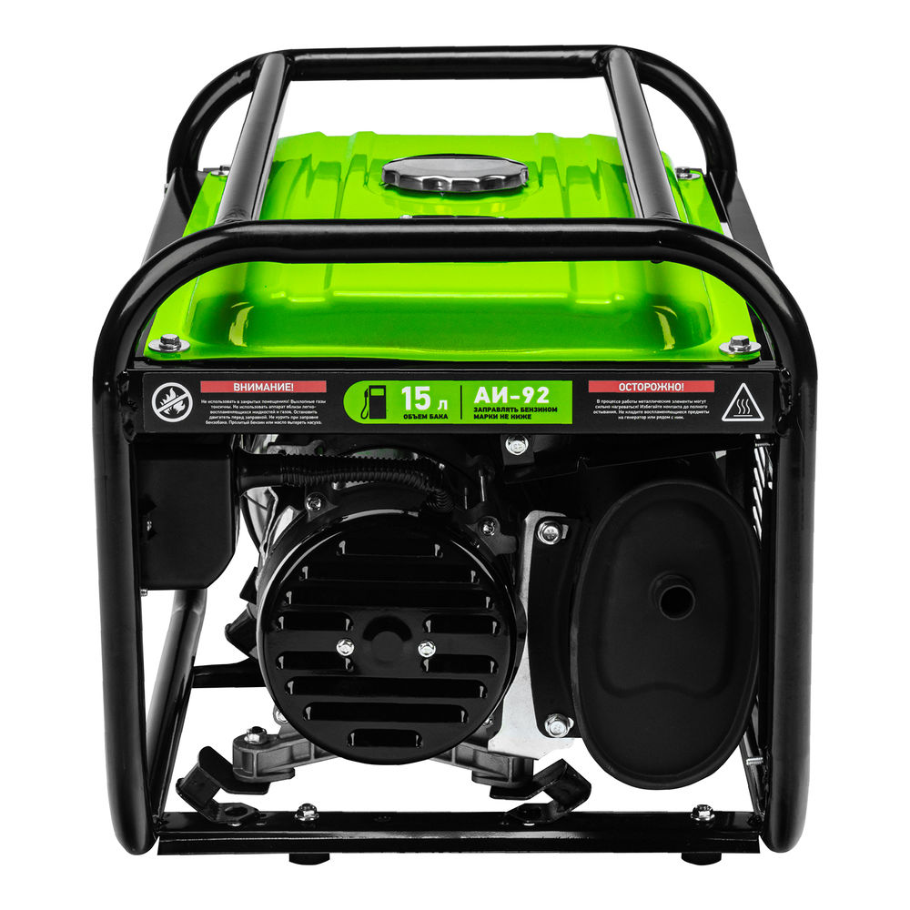 Генератор бензиновый БС-2500, 2.2 кВт, 230В, четырехтактный, 15 л, ручной стартер Сибртех (94542)