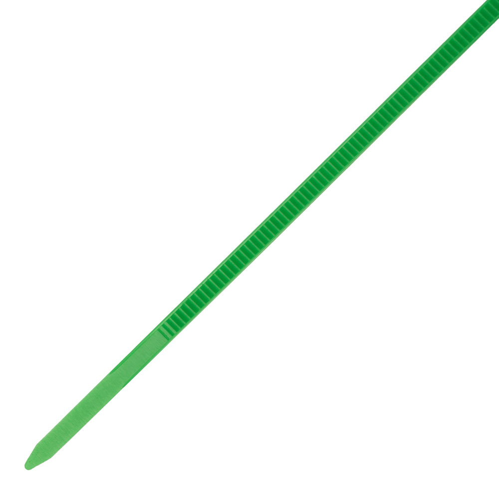 Хомуты, 100 x 2.5 мм, пластиковые, зеленые, 100 шт Сибртех (45510)