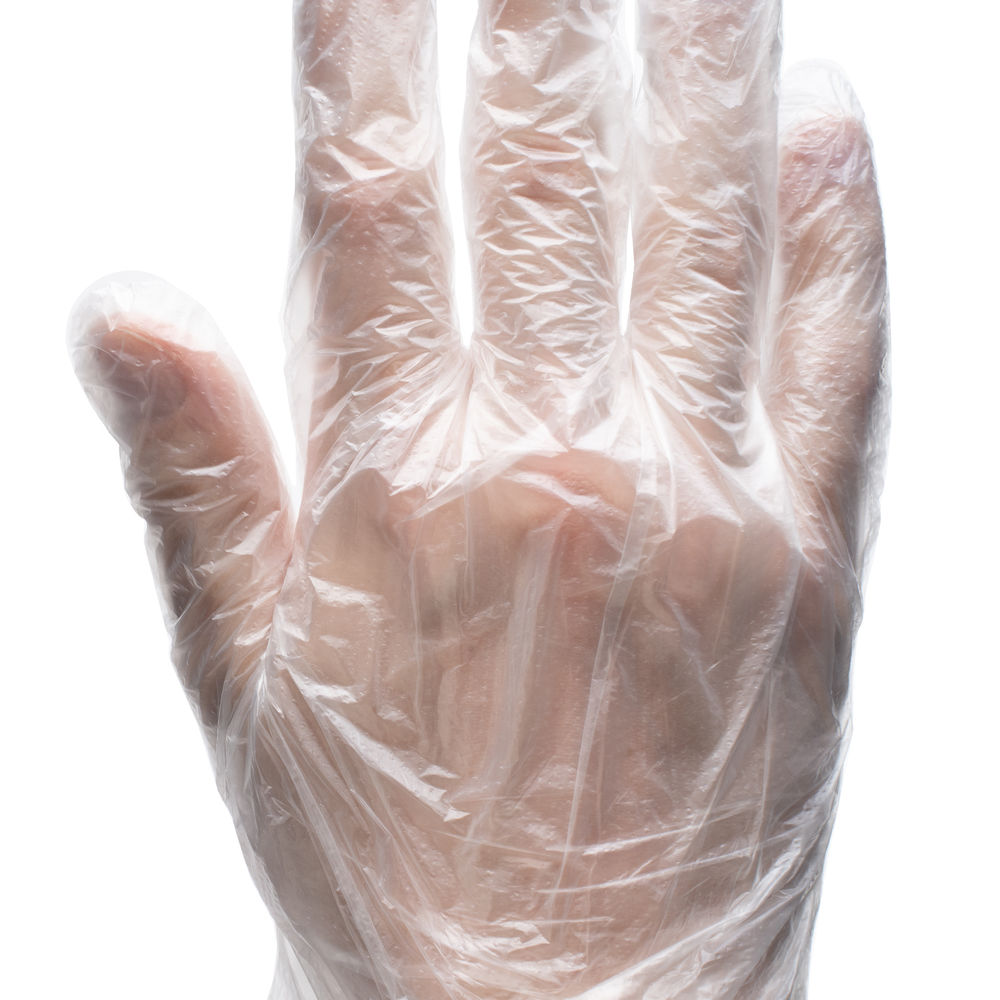Перчатки одноразовые полиэтиленовые, прозрачные, 100 шт. (50 пар) L (67940)