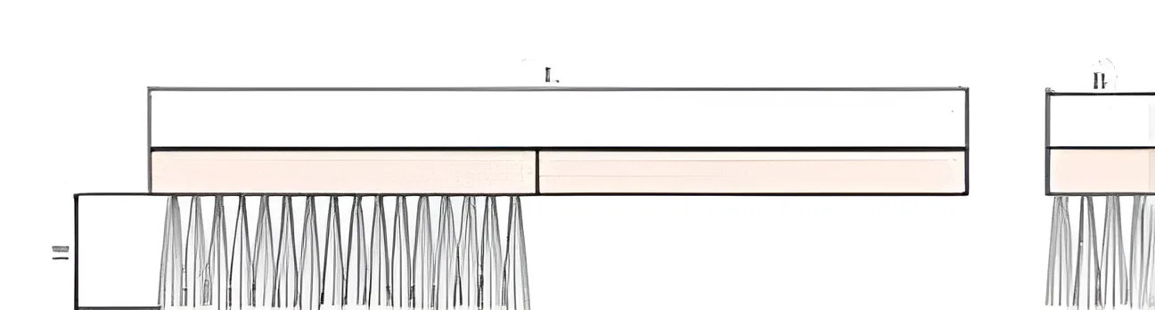 Ручная щетка 290х29, 4-рядная (латунь) 285-1002, HORTZ