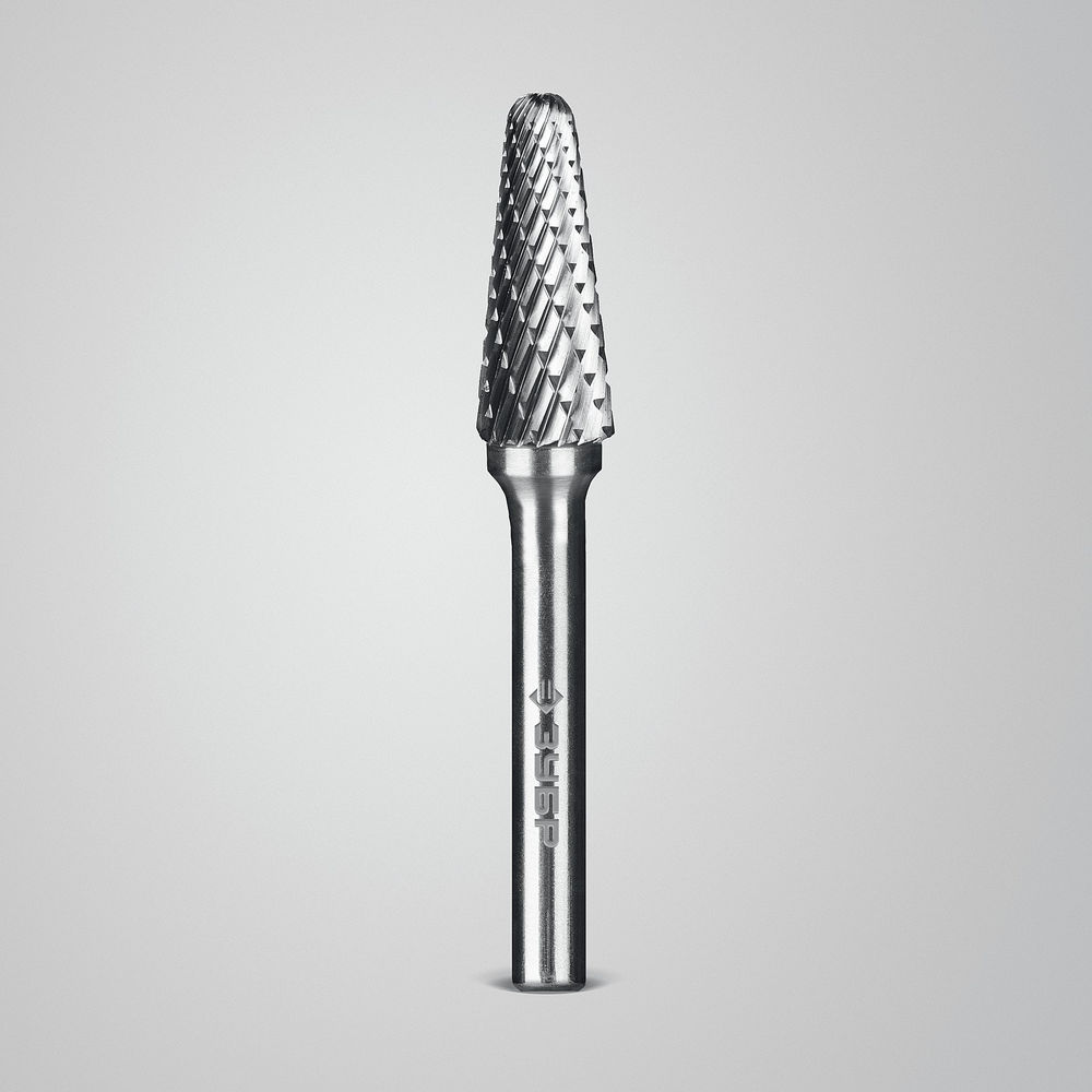 Борфреза твердосплавная 10?25 мм тип L конус с закругленным углом 28° радиус 2.2 мм хв-к 6 мм Профессионал ЗУБР 28810-10-25