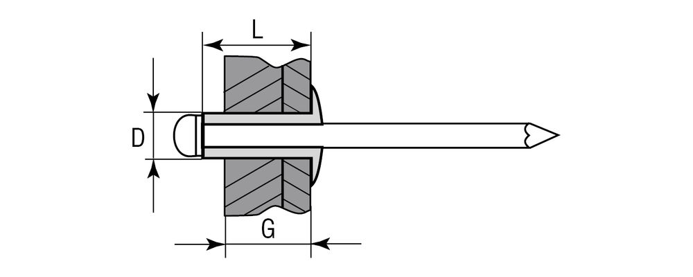 Нержавеющие заклепки Inox, 4.0 x 8 мм, 1000 шт KRAFTOOL 311705-40-08