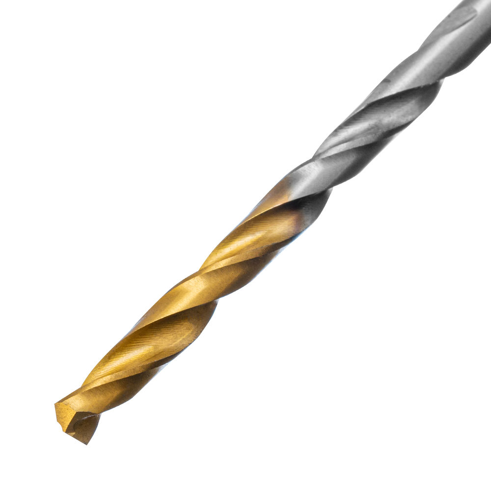 Сверло спиральное по металлу 3,2 x 65 мм, Р6М5, Golden Tip , 2шт. Denzel (718226)