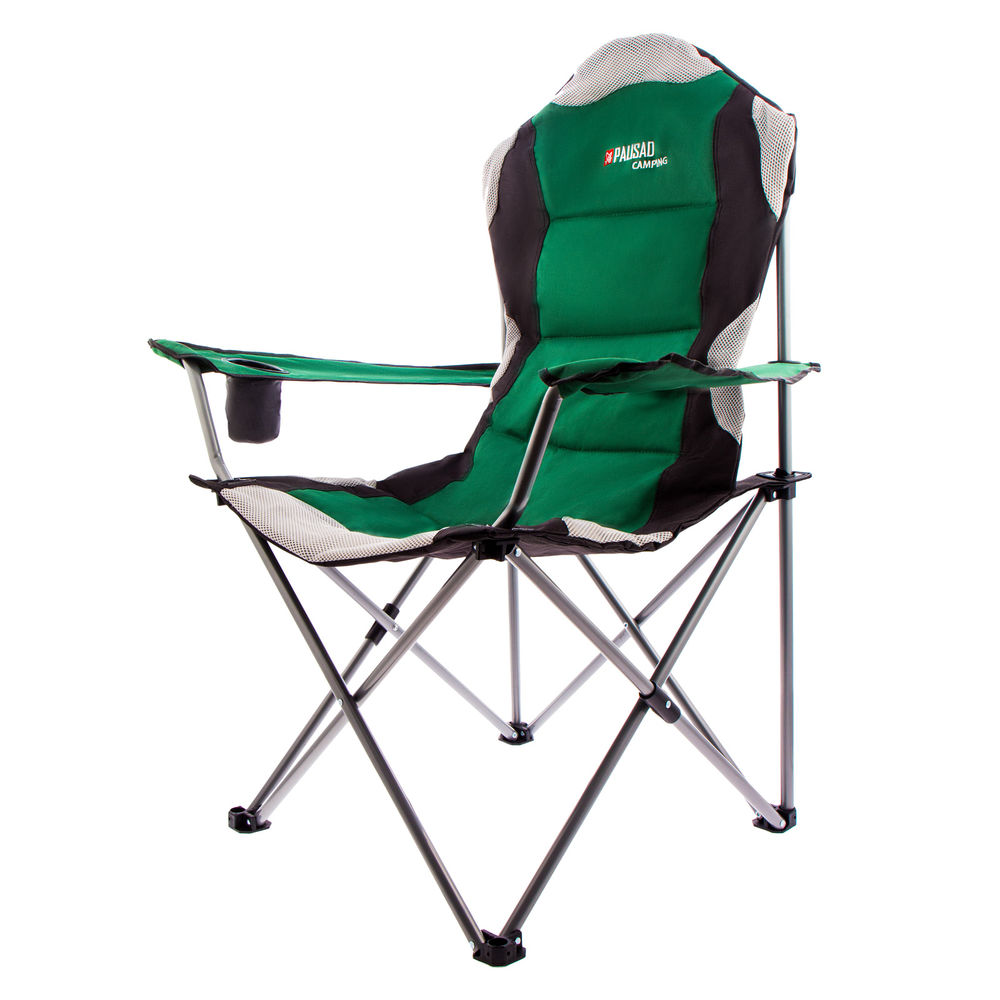 Кресло складное с подлокотниками и подстаканником, 60 х 60 х 110/92 см, Camping Palisad (69592)