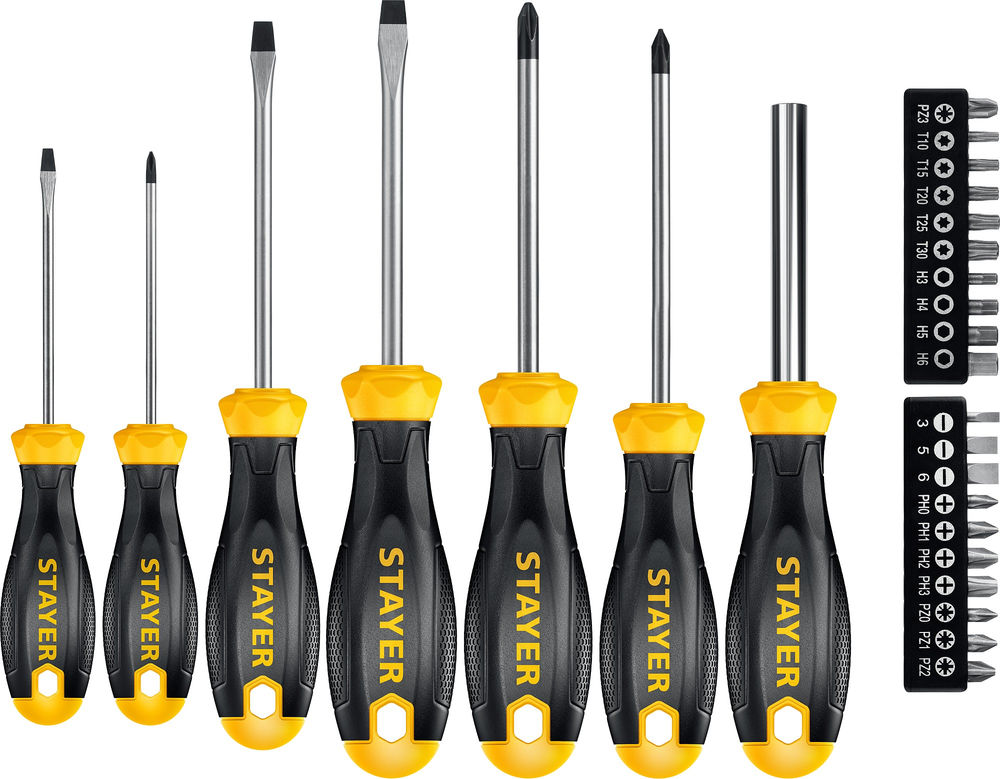 Набор отверток с насадками 27 предм. Hercules-K27 STAYER 25827