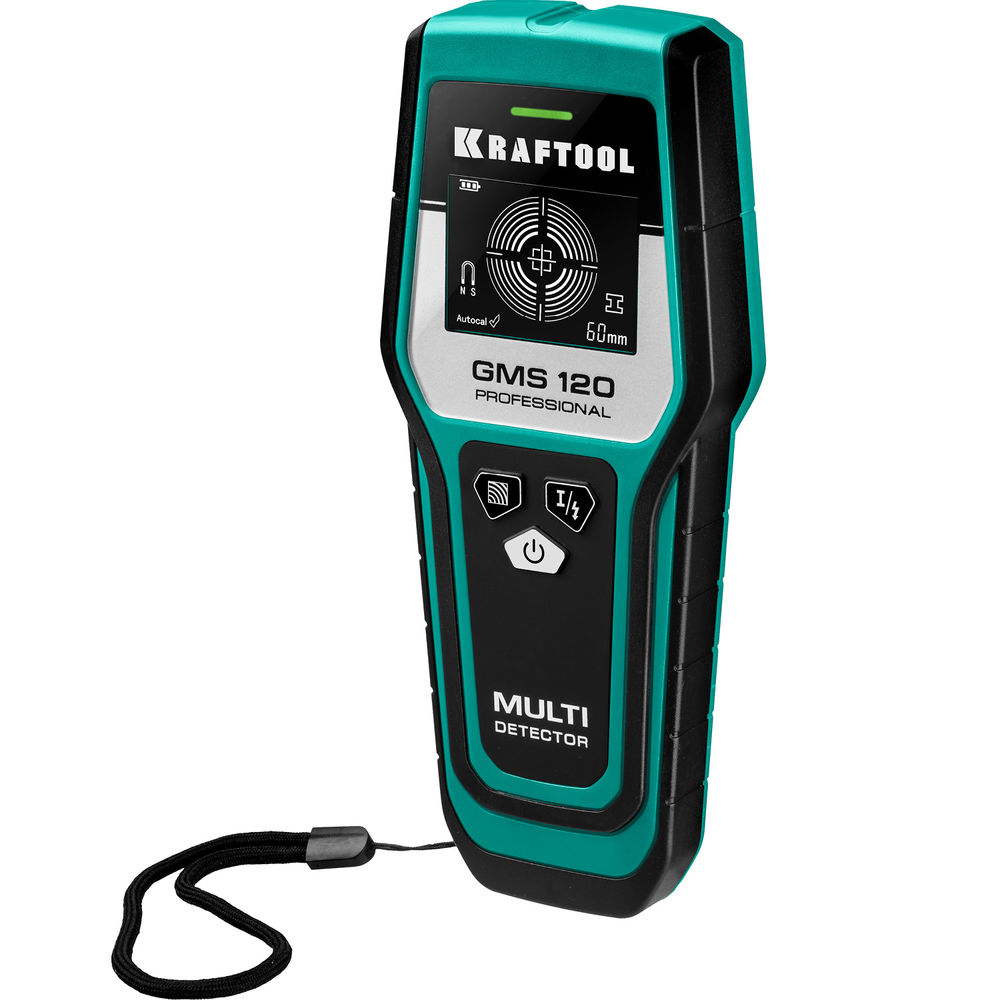 Универсальный детектор проводки GMS-120, ЖК дисплей KRAFTOOL 45298