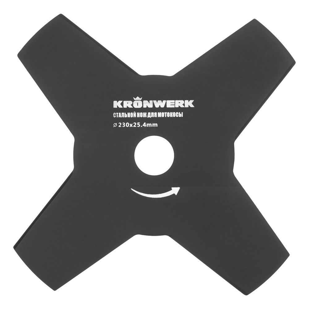 Нож для триммера 230х25,4, 4 лезвия Kronwerk (96342)