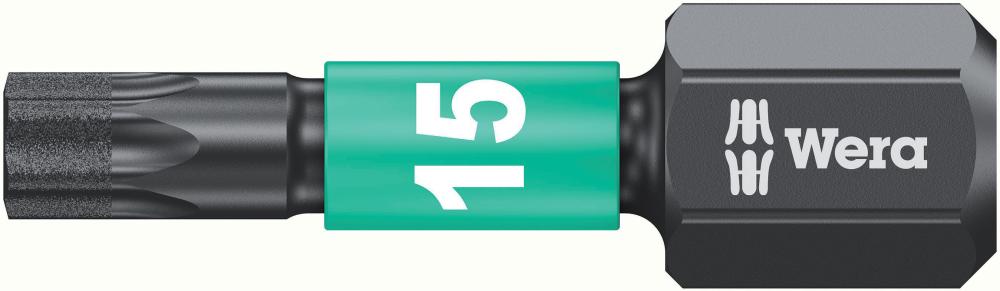 Бита ударная TX 15 x 25 мм алмаз 1/4 C6.3 Impaktor TORX серия 867/1 IMP DC Wera WE-057623