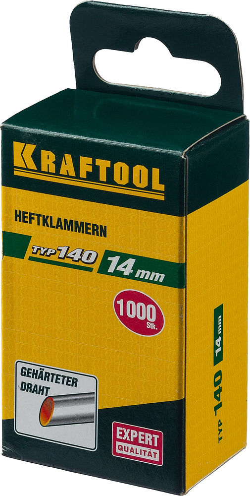 Скобы тип 140 (G/11/57), 14 мм, калибр 20GA, 1000 шт KRAFTOOL 31680-14